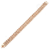 Rose Bracelet Bangle for Women Girls Carved Chain Wristband
