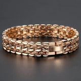 Rose Bracelet Bangle for Women Girls Carved Chain Wristband