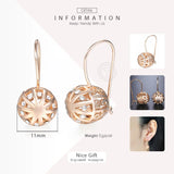 Rose Womens Earrings Snap Closure Round Ball Stud Earring For Women