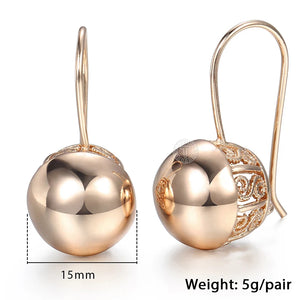 Rose Womens Earrings Snap Closure Round Ball Stud Earring For Women