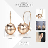 Rose Womens Earrings Snap Closure Round Ball Stud Earring For Women