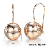 Rose Womens Earrings Snap Closure Round Ball Stud Earring For Women