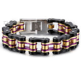 Mens Steel Biker Motorcycle Chain Bracelet Muliti Colors LHB456