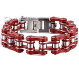 Mens Steel Biker Motorcycle Chain Bracelet Muliti Colors LHB456