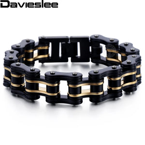 Mens Steel Biker Motorcycle Chain Bracelet Muliti Colors LHB456