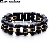 Mens Steel Biker Motorcycle Chain Bracelet Muliti Colors LHB456