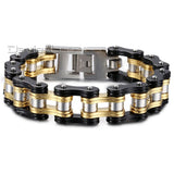 Mens Steel Biker Motorcycle Chain Bracelet Muliti Colors LHB456