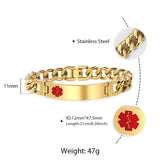 Davieslee Medical Care Alert Silver Stainless Steel Bracelet Jewelry