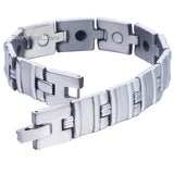 Men's Silver Stainless Steel Bracelet Watch Band 13mm