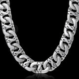 Stainless Steel Biker Chain Necklace for Men Silver Punk Jewelry