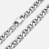 Stainless Steel Biker Chain Necklace for Men Silver Punk Jewelry