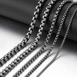 Gunmetal Stainless Steel Chain Necklaces For Men DKNM06
