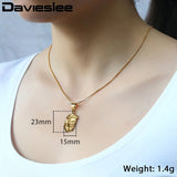 Jesus Pendant Necklace Yellow Box Chain Women's Necklace