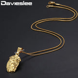 Jesus Pendant Necklace Yellow Box Chain Women's Necklace