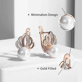 Rose Rhinestone Crown Stud Earrings for Women DGE150