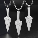 Ankh Cross Eye of Horus Protection Charm Necklace