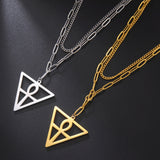 Ankh Cross Eye of Horus Protection Charm Necklace