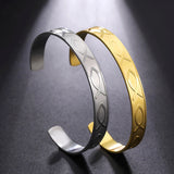 Christian Symbol Jesus Fish Cuff Bracelet Religious Faith Pray Catholic Bangle