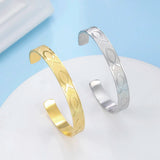 Christian Symbol Jesus Fish Cuff Bracelet Religious Faith Pray Catholic Bangle