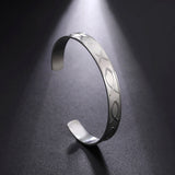 Christian Symbol Jesus Fish Cuff Bracelet Religious Faith Pray Catholic Bangle