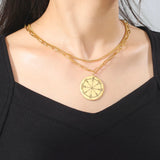 Solomon Seal Pendant Necklace Stainless Steel Talisman