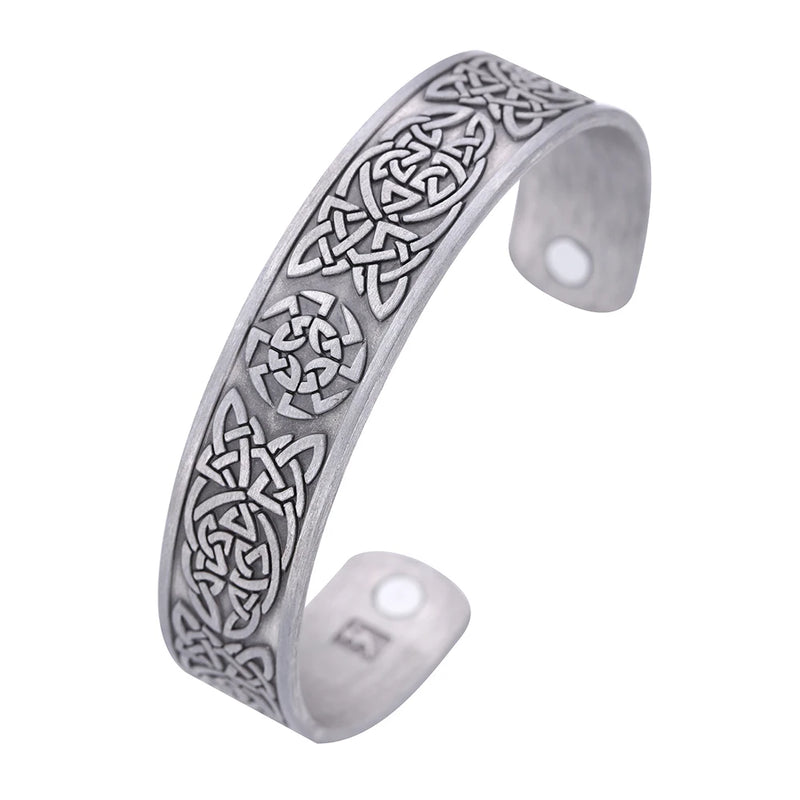 Kolovrat Slavic Bracelet Svarog Vikings Symbol Men Square Cuff Bangle