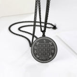 Solomon Necklace Magic Square Talisman Protection Wealth Amulet