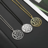 Talisman Seal Solomon 12 Constellation Pendant Stainless Steel Necklace