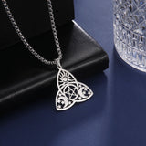 Wiccan Triple Moon Goddess Pendant Stainless Steel