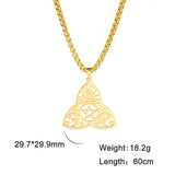 Wiccan Triple Moon Goddess Pendant Stainless Steel