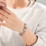 Vintage Cross Bangle Faith Hope Love Amulet Bracelet Stainless Steel