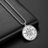 Vintage Tetragrammaton Pendant Necklaces Wahyeh Magical Blessed Amulet