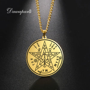 Vintage Tetragrammaton Pendant Necklaces Wahyeh Magical Blessed Amulet