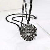 Vintage Tetragrammaton Pendant Necklaces Wahyeh Magical Blessed Amulet