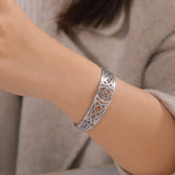Witch Knot Cuff Bangle Stainless Steel Wiccan Pagan Symbol Bracelet
