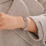 Witch Knot Cuff Bangle Stainless Steel Wiccan Pagan Symbol Bracelet