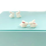 Velvet Bear Jade Rabbit DIY Girl Earrings Material 4pcs