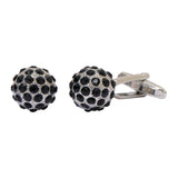 2 Pcs/Set Rhinestone Crystal Cufflinks for Mens Formal Anniversary Gift