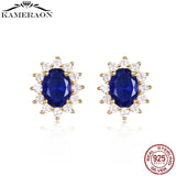 Clear Zircon Sterling Silver Earrings for Women Wedding Jewelry