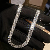 Crystal Tennis Choker Necklace Iced Out Zirconia Collar Short Chain