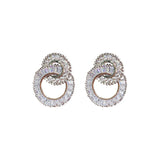Crystal Zircon Shape 8 Women Stud Earring Jewelry