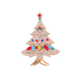 Crystal Christmas Wreath Lapel Pins Candy Canes Sleigh Brooches Xmas Gift