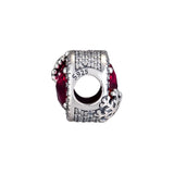 Snowflake Charm Clear CZ Bead 925 Silver Jewelry