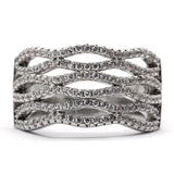 Zircon Stone Geometry Punk Ring for Women