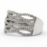 Zircon Stone Geometry Punk Ring for Women