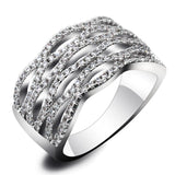 Zircon Stone Geometry Punk Ring for Women