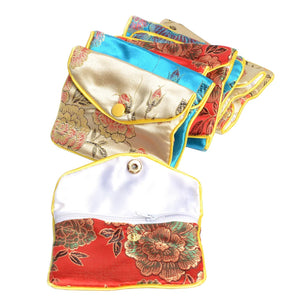 12Pcs Mixed Jewelry Bag Silk Purse Pouch Christmas Wedding Party Gift Bags