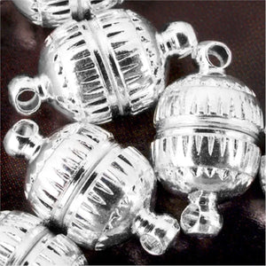 DIY 8mm 50pcs Silver Plated Magnetic Clasps for Bracelets Necklaces
