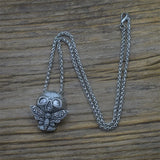 Skull Moth Butterfly Necklace Halloween Gift