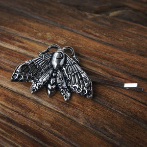 Death Moth Head Skull Hairpin Sanlan Jewelry Goth